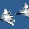 Су-57 в небе Сирии: F-22 спасаются бегством (На фото: российские истребители пятого поколения Су-57 (Фото: Сергей Бобылев/ТАСС)) На фото: российские …